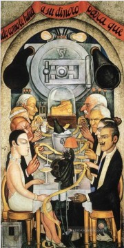 Diego Rivera Werke - Wall Street Bankett 1928 Diego Rivera